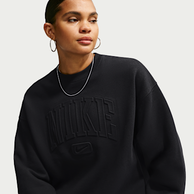 Nike Studio Fleece Medium Weight Women's Oversized Embossed Crew